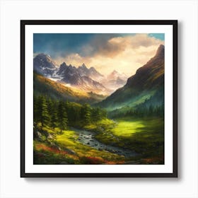 Deep Valleys 2 Art Print