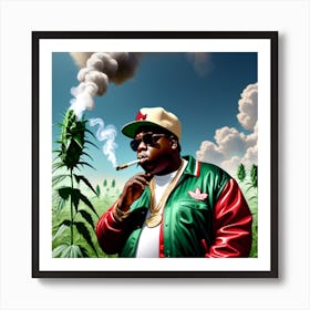 Weed & Hip Hop Biggie Smalls Art Print