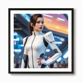 Futuristic Woman 17 Art Print