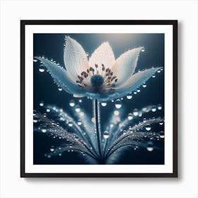 Dewdrops On A Flower 1 Art Print