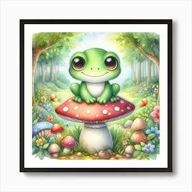 Frog In The Forest Art Print