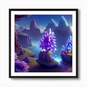 Crystals In The Mountains Art Print