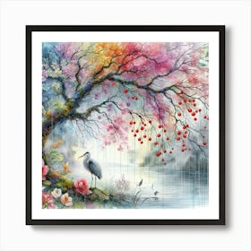 Cherry Blossom Tree Art Print