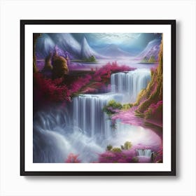 Fantasy Waterfalls Art Print