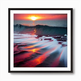 Sunset On The Beach 645 Art Print