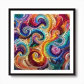 Colorful Swirls 1 Art Print