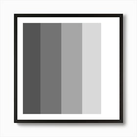 Grey And White Color Palette Art Print