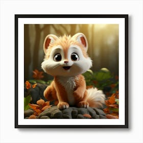 Cute Fox In The Forest 2 Art Print