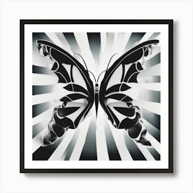 Black and White Abstract Art 87 Art Print