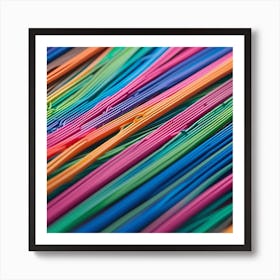 Colorful Wires 14 Art Print