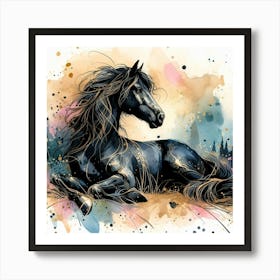 Creative Horse Beauty Illustration Nr 275 Art Print