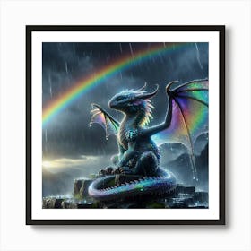 Baby dragon Rainsong Art Print