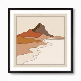 Abstract Mountains Square Poster