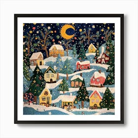 Christmas Village beautiful Art Print