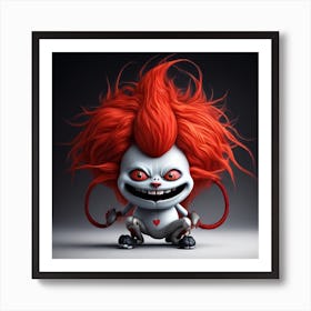 Leonardo Select A Mischievous A 3d Hd White Creature Crazy R 0 Art Print