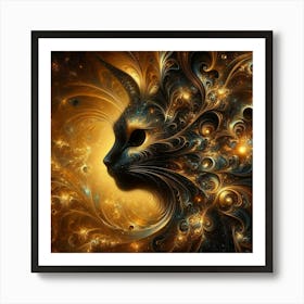 Cat Head Art Print