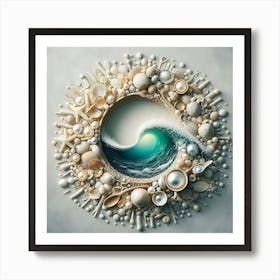 Wave Of Pearls Art Print