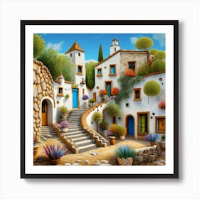 Village In Spain Art Print