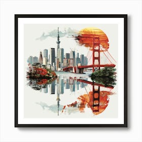 Shanghai Skyline Art Print