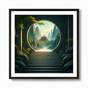 Chinese Doorway Art Print