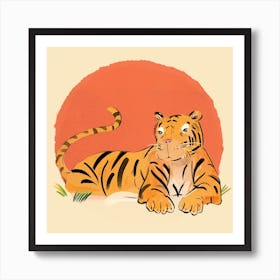 Tiger Square Art Print