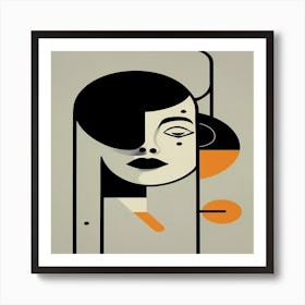 Abstract Portrait Of A Woman Art Print