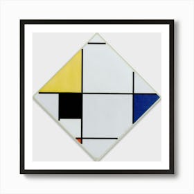 Lozenge Composition With Yellow, Black, Blue, Red, And Gray (1921), Piet Mondrian Art Print