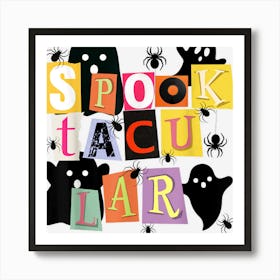 Spooktacular Abstract Halloween Design Art Print