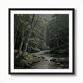 A river in the forest Art Print