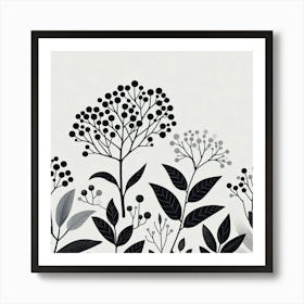 Scandinavian Art, Elderberries 2 Art Print