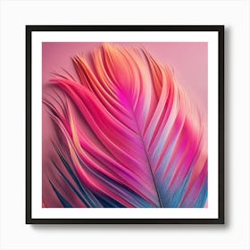 Pink Feather Art Print