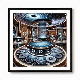 A Futuristic Casino Game Called Black Hole Blackja Art Print