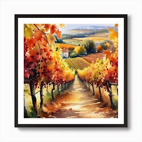 Autumn Vineyards 6 Art Print