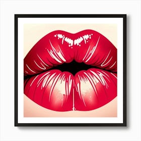 Red Lips Art Print