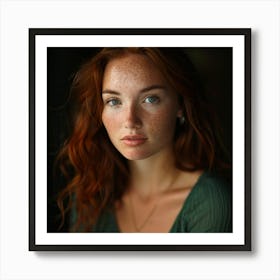 Freckled Girl Art Print