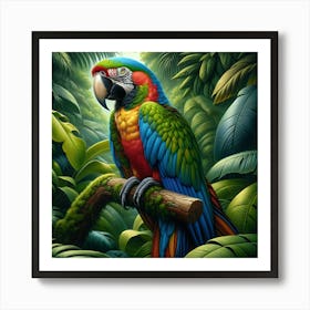 Macaw On Abranch AI Art Print