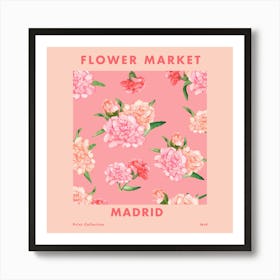 Flower Market Madrid Art Print