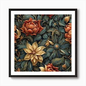 Floral Wallpaper 4 Art Print