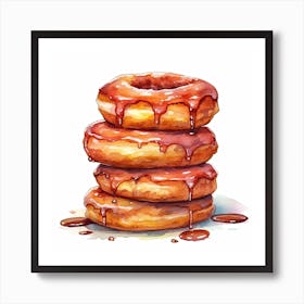 Stack Of Cinnamon Donuts 1 Art Print