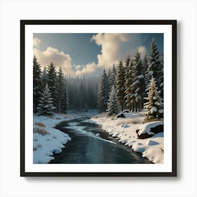 Winter Landscape 3 Art Print