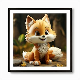 Fox In The Forest 13 Art Print