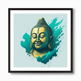 Smiling Buddha Painting Art Print