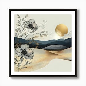 Poppies In The Desert Canvas Print 1 Art Print