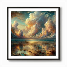 Clouds Over The Sea Art Print