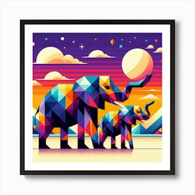 The Fearless Females Elephants Art Print