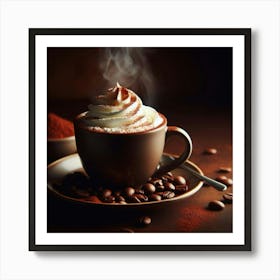 Coffee Cup With Whipped Cream 1 Art Print