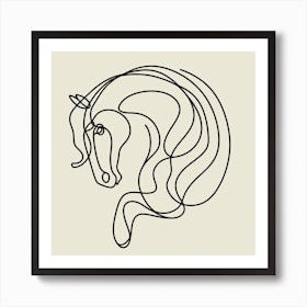 Horse Picasso style 2 Art Print