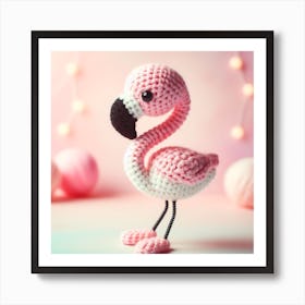 Amigurumi, Flamingo 3 Art Print