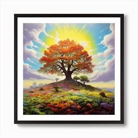 Oak Pasture Art Print