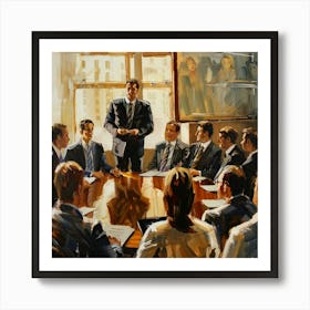 Business Meeting 1 Art Print